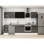 Alvinka 315X210 cm High Gloss Mutfak Dolabı M-E90S45S60-3 Antrasit - Suntalam