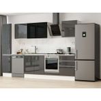 Alvinka 315X210 cm High Gloss Mutfak Dolabı MB-E90B45S60-3 Antrasit - Suntalam