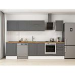 Alvinka 315X210 cm Klasik Mebran Mutfak Dolabı M-E90S60S45-2 Antrasit - Suntalam