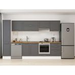 Alvinka 315X210 cm Klasik Mebran Mutfak Dolabı MB-E90B45S60-1 Antrasit - Suntalam