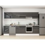 Alvinka 320X210 cm High Gloss Mutfak Dolabı M-E90S50S60-1 Antrasit - Suntalam