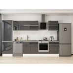Alvinka 320X210 cm High Gloss Mutfak Dolabı MB-E80B60S60-2 Antrasit - Suntalam