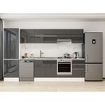 Alvinka 320X210 cm High Gloss Mutfak Dolabı MB-E90B60S50-1 Antrasit - Suntalam
