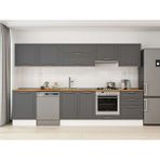 Alvinka 320X210 cm Klasik Mebran Mutfak Dolabı M-E80S60S60-1 Antrasit - Mdf