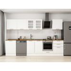 Alvinka 320X210 cm Klasik Mebran Mutfak Dolabı M-E80S60S60-3 Beyaz - Suntalam