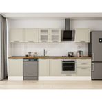 Alvinka 320X210 cm Klasik Mebran Mutfak Dolabı M-E80S60S60-3 Kumtaşı - Mdf