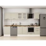 Alvinka 320X210 cm Klasik Mebran Mutfak Dolabı M-E90S60S50-3 Kumtaşı - Mdf