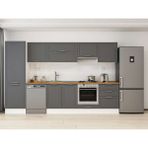 Alvinka 320X210 cm Klasik Mebran Mutfak Dolabı MB-E80B60S60-1 Antrasit - Mdf