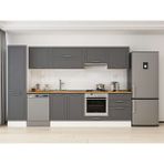 Alvinka 320X210 cm Klasik Mebran Mutfak Dolabı MB-E90B50S60-1 Antrasit - Suntalam