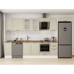 Alvinka 360X222 cm Klasik Mebran Mutfak Dolabı MB-E80S40S40-3 Kumtaşı - Suntalam - Kum Beji