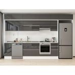 Alvinka 360X240 cm High Gloss Mutfak Dolabı MB-E80S40S40-1 Antrasit - Suntalam