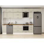 Alvinka 360X240 cm Klasik Mebran Mutfak Dolabı MB-E80S40S40-2 Kumtaşı - Suntalam - Kum Beji