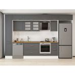Alvinka 360X240 cm Klasik Mebran Mutfak Dolabı MBB-E80B40S40-3 Antrasit - Suntalam