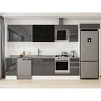 Alvinka 365X222 cm High Gloss Mutfak Dolabı MB-E80S45S40-3 Antrasit - Suntalam