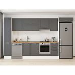 Alvinka 365X222 cm Klasik Mebran Mutfak Dolabı MBB-E80B40S45-1 Antrasit - Suntalam