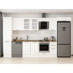 Alvinka 365X222 cm Klasik Mebran Mutfak Dolabı MBB-E80B45S40-3 Beyaz - Mdf