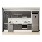 Alvinka 365X222 Cm Mutfak Dolabı, Mbb E80B40S45 1 Antrasit Suntalam