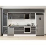 Alvinka 365X240 cm High Gloss Mutfak Dolabı MBB-E80B40S45-2 Antrasit - Suntalam