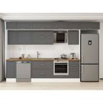 Alvinka 365X240 cm Klasik Mebran Mutfak Dolabı MB-E80S40S45-2 Antrasit - Suntalam