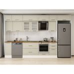 Alvinka 365X240 cm Klasik Mebran Mutfak Dolabı MB-E80S40S45-3 Kumtaşı - Mdf - Kum Beji