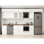 Alvinka 365X240 cm Klasik Mebran Mutfak Dolabı MB-E80S45S40-3 Beyaz - Mdf