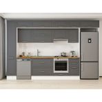 Alvinka 365X240 cm Klasik Mebran Mutfak Dolabı MBB-E80B40S45-1 Antrasit - Mdf