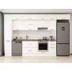 Alvinka 365X240 cm Klasik Mebran Mutfak Dolabı MBB-E80B40S45-1 Beyaz - Suntalam