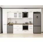 Alvinka 365X240 cm Klasik Mebran Mutfak Dolabı MBB-E80B40S45-3 Antrasit - Mdf