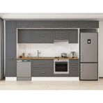 Alvinka 365X240 cm Klasik Mebran Mutfak Dolabı MBB-E80B45S40-1 Antrasit - Mdf