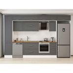 Alvinka 365X240 cm Klasik Mebran Mutfak Dolabı MBB-E80B45S40-2 Antrasit - Suntalam