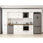 Alvinka 365X240 cm Klasik Mebran Mutfak Dolabı MBB-E80B45S40-2 Beyaz - Mdf