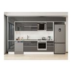 Alvinka 365X240 Cm Mutfak Dolabı, Mbb E80B40S45 2 Antrasit Suntalam