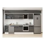 Alvinka 370X240 Cm Mutfak Dolabı, Mb E80S40S50 2 Antrasit Suntalam