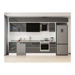 Alvinka 370X240 Cm Mutfak Dolabı, Mb E80S50S40 3 Antrasit Suntalam