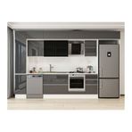 Alvinka 375X240 Cm Mutfak Dolabı, Mbb E90B40S45 3 Antrasit Suntalam