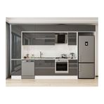 Alvinka 375X240 Cm Mutfak Dolabı, Mbb E90B45S40 2 Antrasit Suntalam