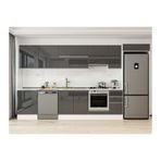 Alvinka 380X222 Cm Mutfak Dolabı, Mb E80S60S40 1 Antrasit Suntalam