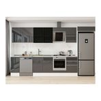 Alvinka 380X222 Cm Mutfak Dolabı, Mb E90S40S50 3 Antrasit Suntalam