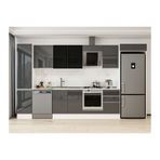 Alvinka 385X222 Cm Mutfak Dolabı, Mbb E90B45S50 3 Antrasit Suntalam
