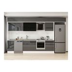 Alvinka 385X240 Cm Mutfak Dolabı, Mb E80S45S60 3 Antrasit Suntalam