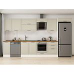Alvinka 390X222 cm Klasik Mebran Mutfak Dolabı MB-E90S40S60-2 Kumtaşı - Suntalam - Kum Beji