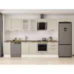 Alvinka 390X222 cm Klasik Mebran Mutfak Dolabı MB-E90S40S60-3 Kumtaşı - Suntalam - Kum Beji