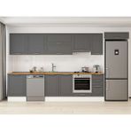 Alvinka 390X222 cm Klasik Mebran Mutfak Dolabı MB-E90S60S40-1 Antrasit - Mdf