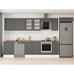 Alvinka 390X222 cm Klasik Mebran Mutfak Dolabı MB-E90S60S40-3 Antrasit - Suntalam