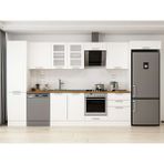 Alvinka 390X222 cm Klasik Mebran Mutfak Dolabı MBB-E80B50S60-3 Beyaz - Suntalam