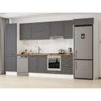 Alvinka 390X222 cm Klasik Mebran Mutfak Dolabı MBB-E80B60S50-1 Antrasit - Mdf