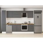 Alvinka 390X222 cm Klasik Mebran Mutfak Dolabı MBB-E90B40S60-2 Antrasit - Suntalam
