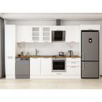 Alvinka 390X222 cm Klasik Mebran Mutfak Dolabı MBB-E90B40S60-3 Beyaz - Suntalam