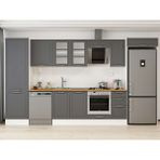 Alvinka 390X222 cm Klasik Mebran Mutfak Dolabı MBB-E90B60S40-3 Antrasit - Mdf