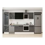 Alvinka 390X222 Cm Mutfak Dolabı, Mbb E90B50S50 3 Antrasit Suntalam